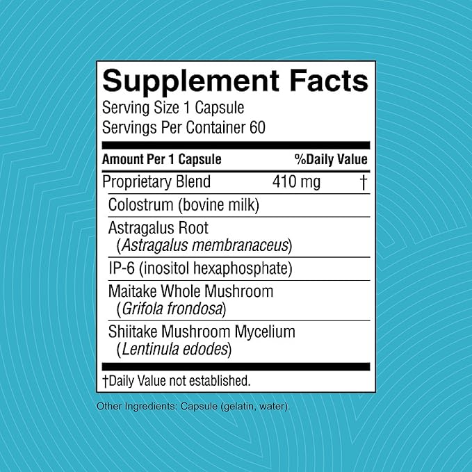 Nature's Sunshine Colostrum with Immune Factors 60 Capsules | Supports the Immune System and Promotes Gastrointestinal Health