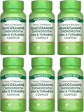 Nature's Truth Triple Strength Glucosamine Chondroitin MSM Complex Dietary Supplement - 60 Coated Caplets Pack of 6