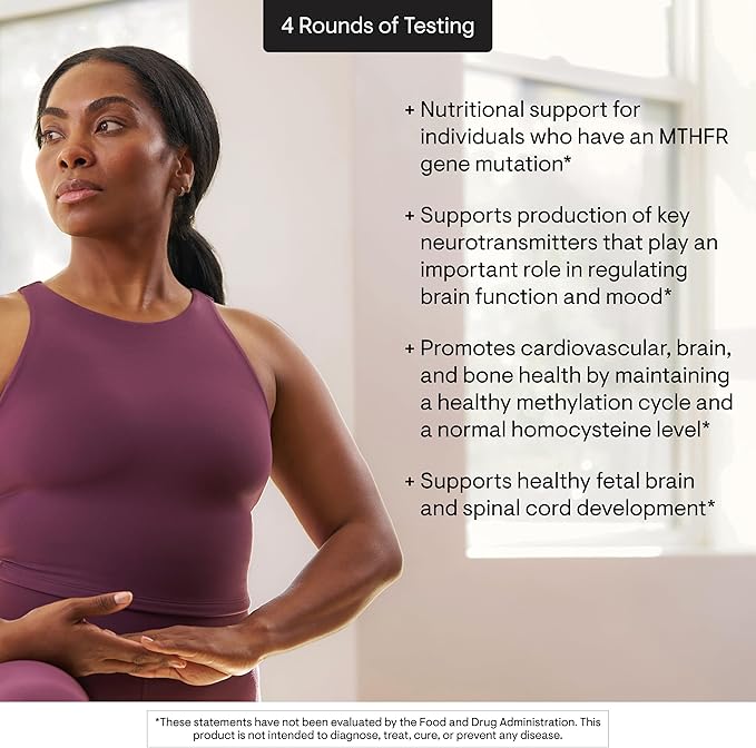THORNE - 5-MTHF - Methylfolate (Active B9 Folate) Supplement - Supports Cardiovascular Health Fetal Development Nerve Health Methylation &amp Homocysteine Levels* - 60 Servings - 5-MTHF 5mg