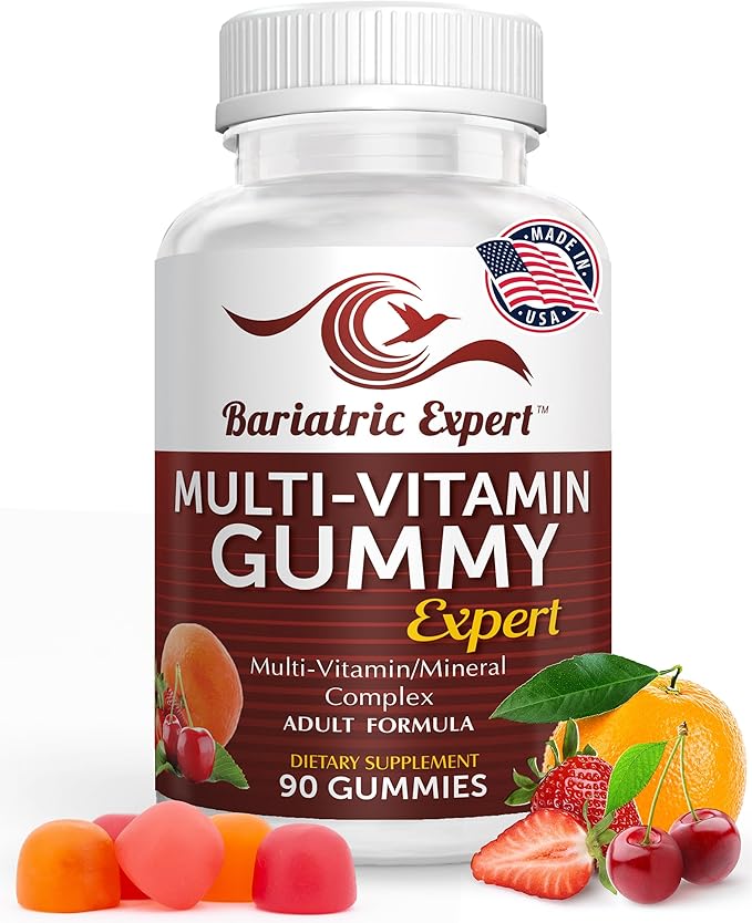 Bariatric Expert Multivitamin Gummies – Fast-Melting Dietary Supplement for Adults Post-Gastric Sleeve and Bypass Nutritionist Recommended 90 Count