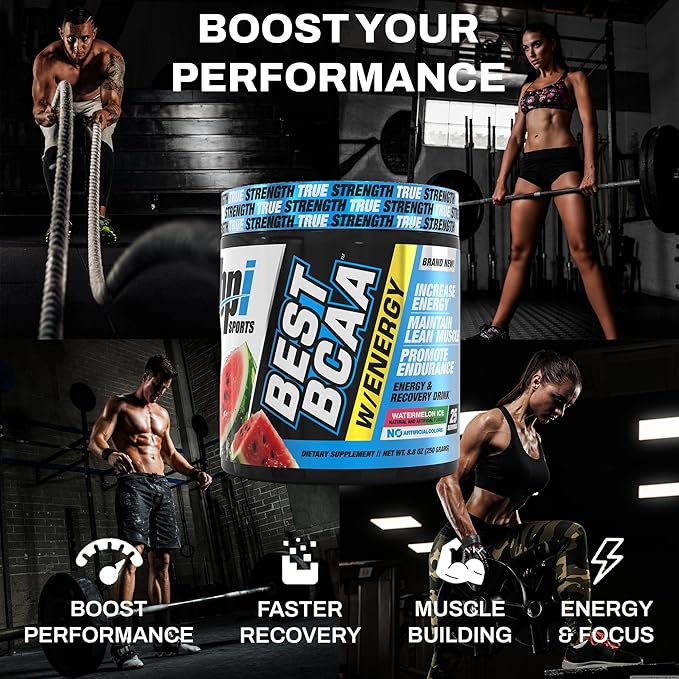 BPI Sports Best BCAA Powder - Muscle Recovery Support - Branched Chain Amino Acids | Building Blocks of Protein and Muscle - Post Workout Recovery - Hydration - Watermelon Ice