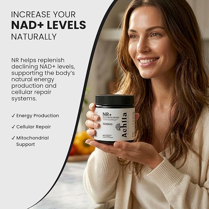 Nicotinamide Riboside 1000mg per Serving – NR NAD+ Precursor Supplement – 60 Veg Capsules (30 Day Supply) – Cellular Energy Support Formula – Non-GMO – Made in USA