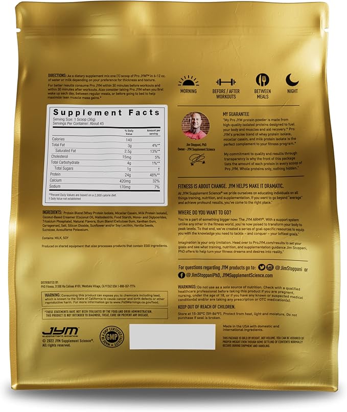 JYM Supplement Science PRO JYM 45 Servings - Tahitian Vanilla Bean &amp mg High Potency Omega 3 EPA DHA DPA for Brain Heart &amp Joint Support 120 Soft Gels