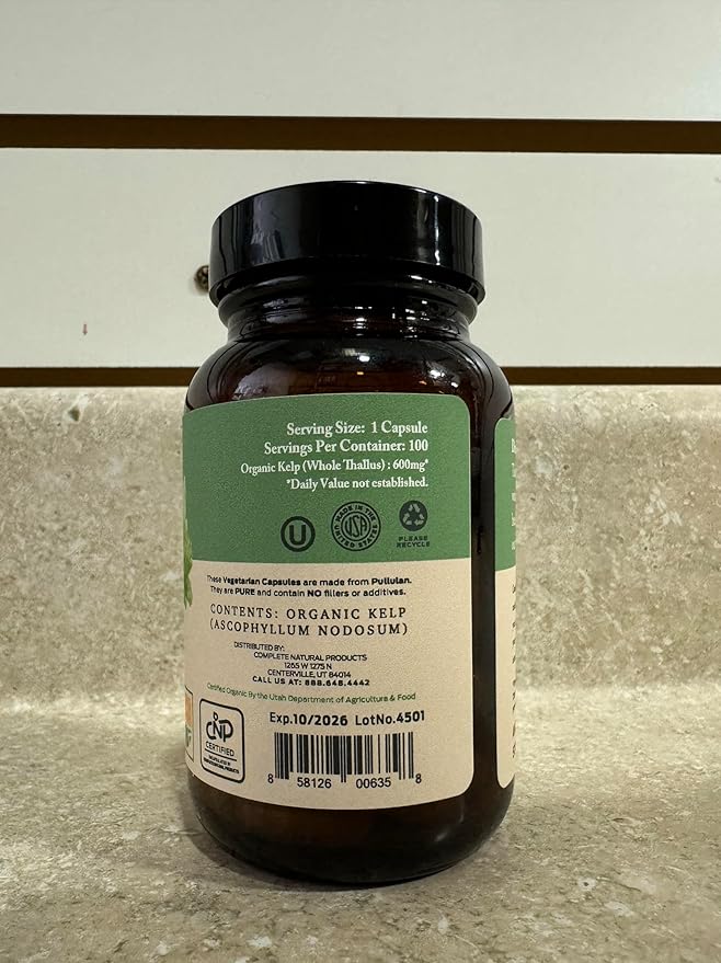 Kelp Powder 100 Capsules Gallbladder Complete 8oz Digestive Enzymes 100 Capsules Liver Complete 8oz &amp Uric Acid Complete 8oz Bundle