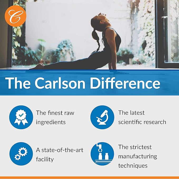 Carlson - Nutra-Support Bone Calcium Magnesium &amp Vitamin D3 Bone Health Calcium Absorption &amp Optimal Wellness 180 Softgels