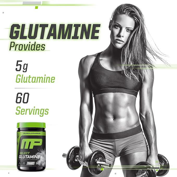 MusclePharm Essentials BCAA Powder Fruit Punch Flavor &amp L-Glutamine Powder Supplement for Post Workout Muscle Recovery &amp Energy