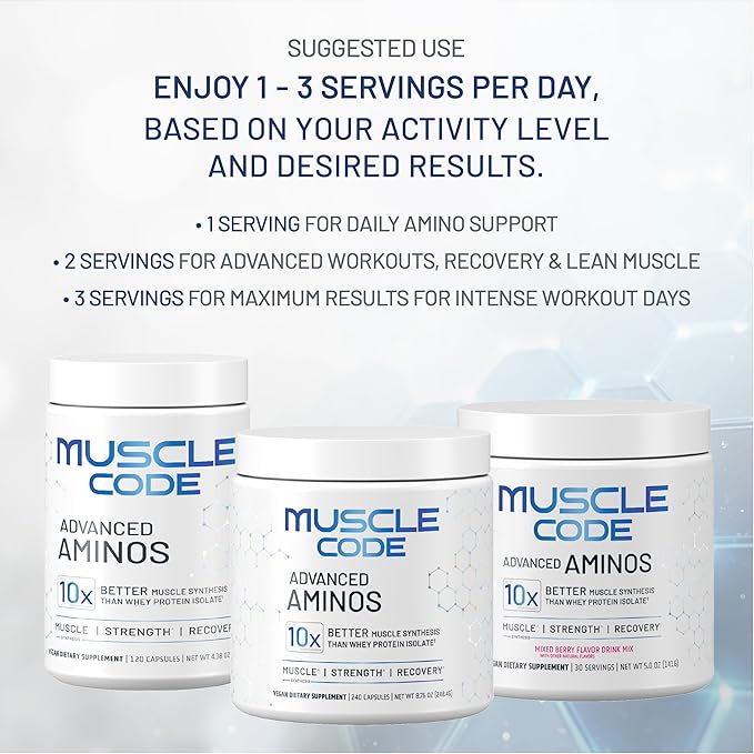 NAUTILUS Muscle Code Essential Amino Acid Capsules – Muscle Synthesis &amp Repair &amp Strength – Unflavored – 60 Servings – Clinically Studied – 0g Sugar Keto Vegan Gluten Free Dairy Free