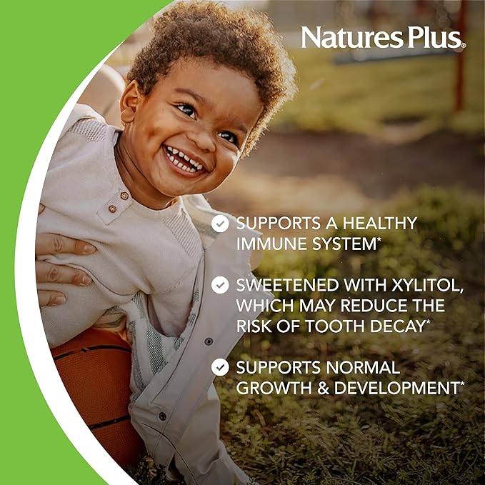 NaturesPlus Animal Parade Gold Multivitamin Children’s Chewables - Watermelon Flavor - 120 Animal-Shaped Tablets - Vitamin D3 K2 &amp Probiotics - Vegan Gluten Free - 60 Total Servings