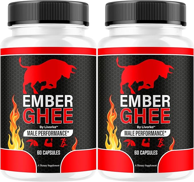 (2 Pack) Ember Ghee Pills for Men - Official Ember Ghee Supplement Suppport Capsules Premium All Natural EmberGhee Maximum Strenght Multivitamin Pills Advanced Formula 120 Capsules for 2 Months