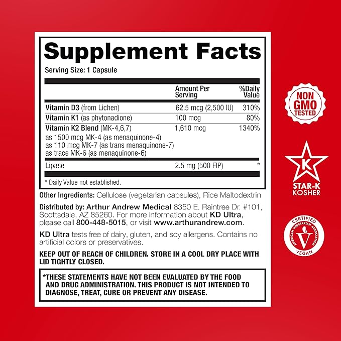 Arthur Andrew Medical KD Ultra Immunity Heart and Bone Health 90 Capsules