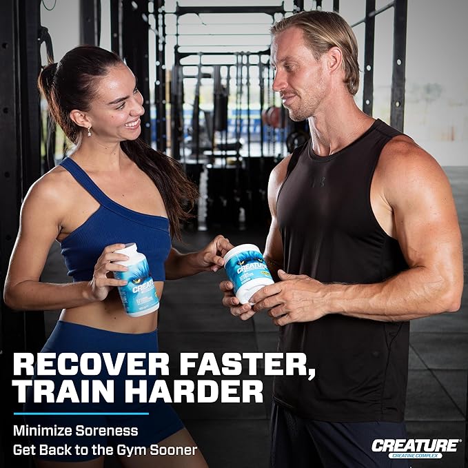 CREATURE® Creatine Complex - Creatine Monohydrate Powder with 5 Types of Creatine Including Con-Crēt® Creatine HCL Promotes Muscle Strength Endurance Brain Health Unflavored 300g 60 Servings