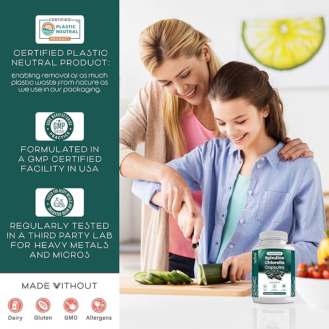 Teaveli Citicoline with Spirulina chlorella Capsules Bundle