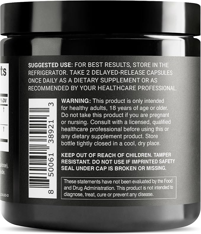 Toniiq 100 Billion CFU Lactobacillus Salivarius Probiotic - Highest Verified CFU Count - Third-Party Lab Tested for Potency - 60 Vegetarian Capsules - 30 Servings - TQ Verified