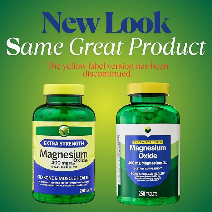KP+ Magnesium Oxide 400 mg | 250 Tablets | Supports Bone Nerve &amp Muscle Health | Extra Strength Magnesium Supplement | Pack of 1