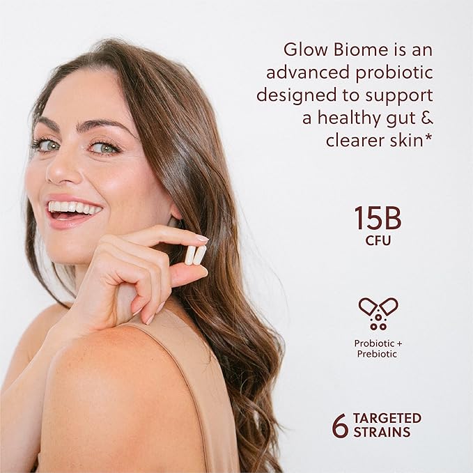 Kuma Glow Biome Clear Skin Probiotics + Prebiotic Capsules 60Ct.
