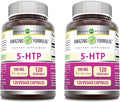 Amazing Formulas 5-HTP (Hydroxytryptophan) Supplement | 100 Mg Per Serving | Veggie Capsules | Non-GMO | Gluten Free | Made in USA (2 Pack 120 Count)