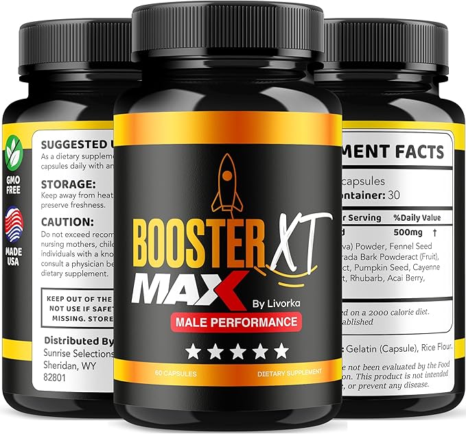 (3 Pack) Booster XT For Men MAX Strength Men's Supplement Booster XT Booster XT for Men Reviews BoosterXT Booster XT Reviews Buster XT Booster X T Capsules Pro Supplement Pastilla 180 Capsules
