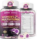 Multivitamin for Women 50 Plus Gummies Vegan Omega 3 Methylfolate Calcium D3 K2 CoQ10 Daily Vitamin A C E Methylated B12 Biotin B Complex Zinc - Bone Energy Longevity - Sugar Free 60Count