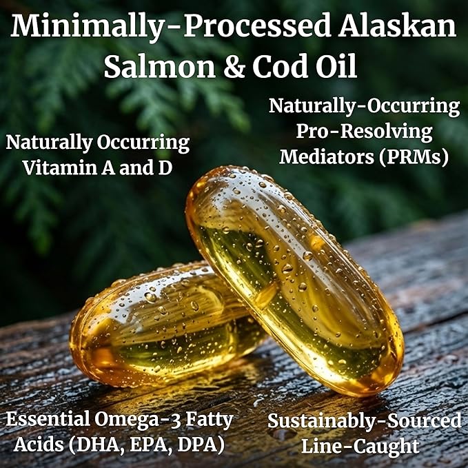BIG BOLD HEALTH Omega-3 Rejuvenate Wild Alaskan Fish Oil Supplement with PRMs ⎹ EPA DHA &amp DPA Fatty Acids ⎹ Vitamins A and D to Support Immune Balance &amp Brain Wellness (60 Softgels)