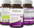 PURELY beneficial RESVERATROL1450-90day Supply 1450mg per Serving of Potent Antioxidants &amp Trans-Resveratrol Promotes Anti-Aging Cardiovascular Support Maximum Benefits(1bottle)