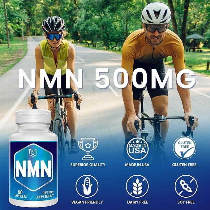 NMN(Nicotinamide Mononucleotide) NAD Supplement to Boost NAD+ Levels as We Age (May Be More Effective Than Nicotinamide Riboside) NMN Supplement for Anti-Aging 60 Capsules (60 Servings)