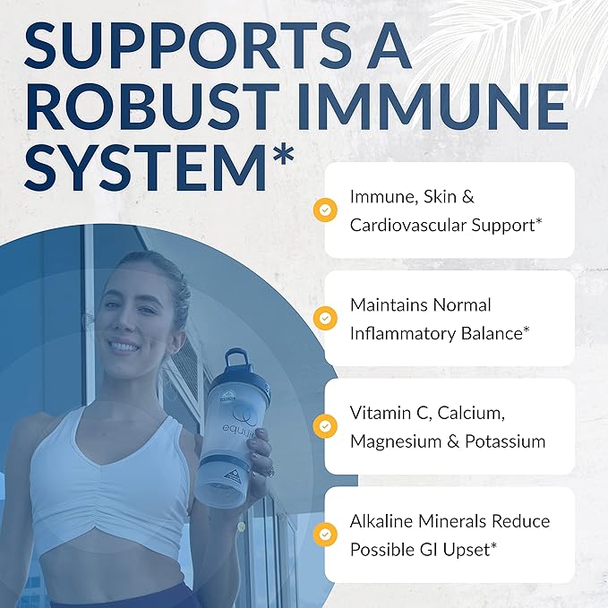 Equilife Alkalizing Vitamin C 2500 mg per Serving Immunity Support Supplement with Magnesium Calcium &amp Potassium Easy Absorption Powder Formula Gluten Free Non GMO Lemon Splash Flavor 8.3