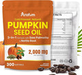 Pumpkin Seed Oil Capsules with Saw Palmetto and Nettle Root 2000mg Per Serving 300 Softgels Vegan Rich in Essential Fatty Acids (Omega-6 &amp Omega-9)