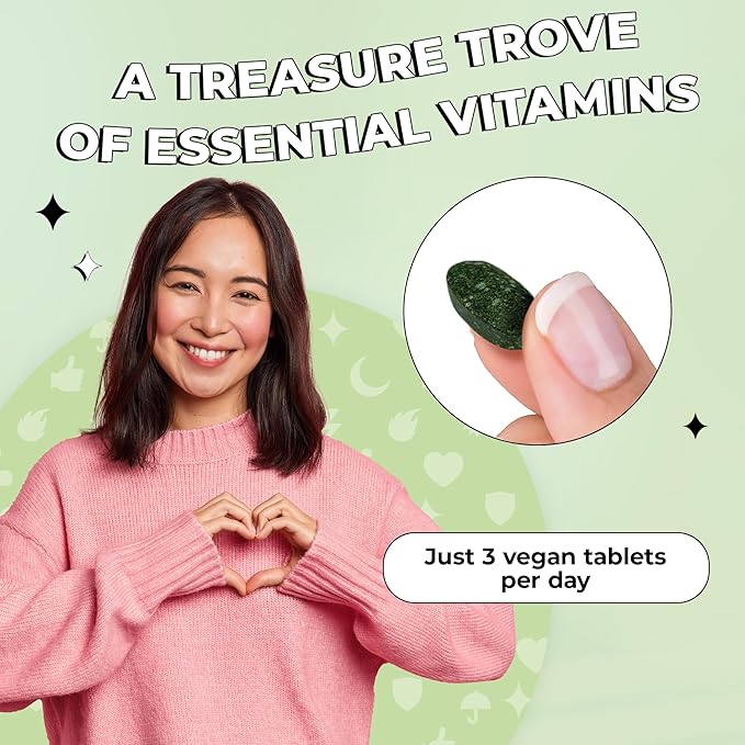 Future Kind Vegan Multivitamins Complete - 42-in-1 Vegan Multivitamins for Women &amp Men with Enzymes B12 Zinc &amp Probiotics for Digestion (90 tabs in Recycled Bottle)