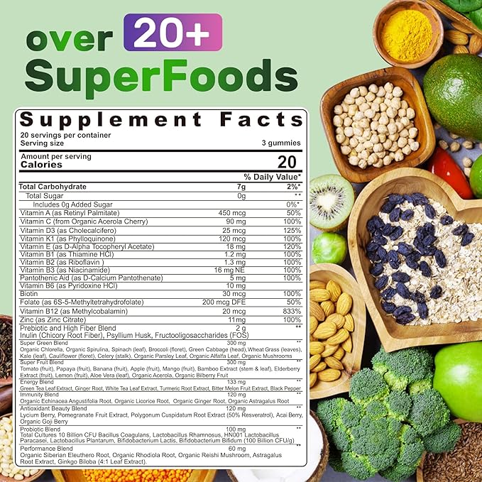 Fiber Gummies + Super Greens Gummies