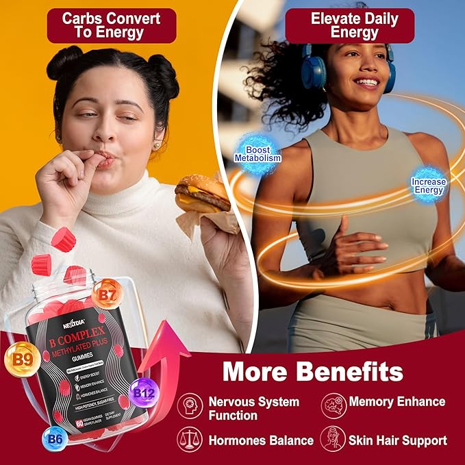 Fiber Gummies for Adults + Vitamin B Complex Gummies for Women