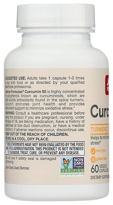 JARROW FORMULAS Curcumin Vegetarian Capsules 500 mg 60 CT