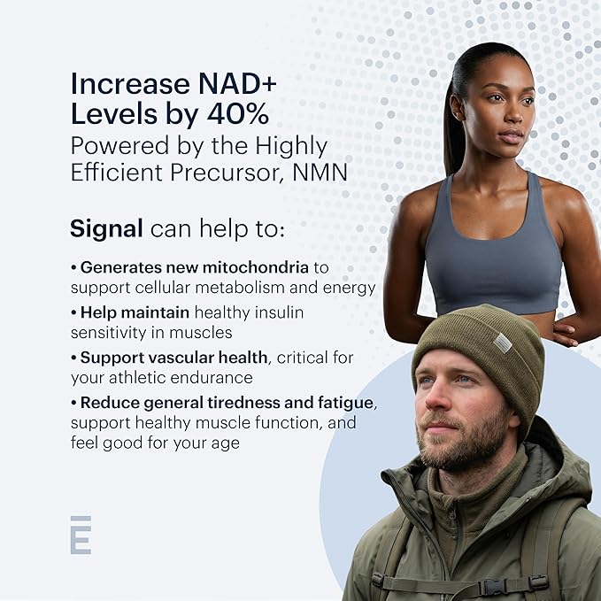 ELYSIUM Signal NMN Supplement - Clinically Proven to Support NAD+ Production Mitochondrial Function &amp Metabolic Health - Nicotinamide Mononucleotide and SIRT3 Activation Complex- 30 Day Supply