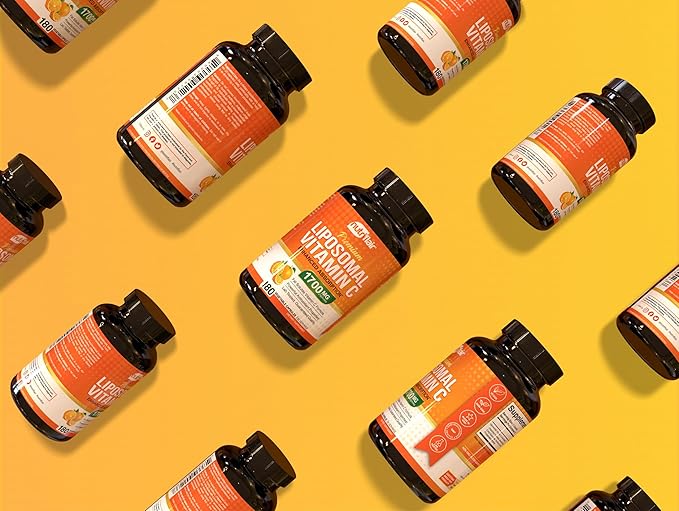 NutriFlair Liposomal Vitamin C 1700mg 180 Capsules - High Absorption Fat Soluble VIT C Higher Bioavailability Immune System Support &amp Collagen Booster Non-GMO Vegan Pills