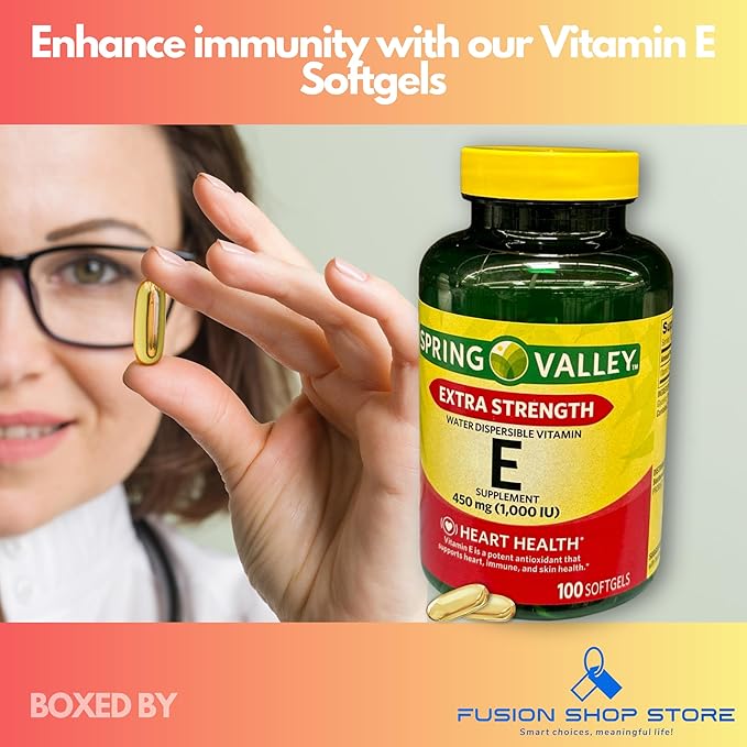 Vitamin E- 1000 iu softgels 100ct (Pack of 1) Boxed by Fusion Shop Store