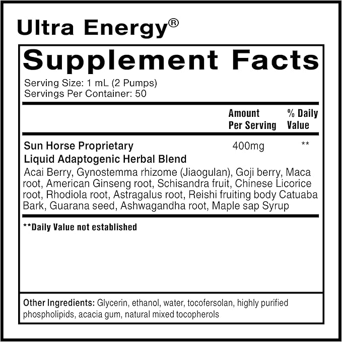 Quicksilver Scientific Dr. Shade's Ultra Energy - Liposomal Adaptogenic Adrenal Cognitive Support Supplement with Rhodiola Reishi Ashwagandha for Women + Men (1.7 fl oz / 50ml)