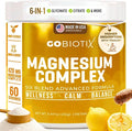 GoBiotix Magnesium Glycinate Powder – Cortisol Supplements for Women and Men – High Absorption Magnesium Complex Calm Supplement with Citrate Malate – Sugar Free – 420 mg 60 Servings - Honey Citrus