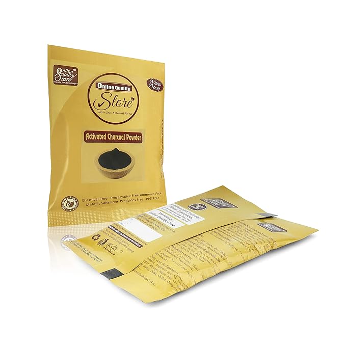 Online Quality Store Combo of Activated Charcoal Powder 50 Grams with Orange peel Powder 50 Grams and Multani Mitti Powder 50 grams for Face Pack for Glowing Skin and Pimples- 150 gms