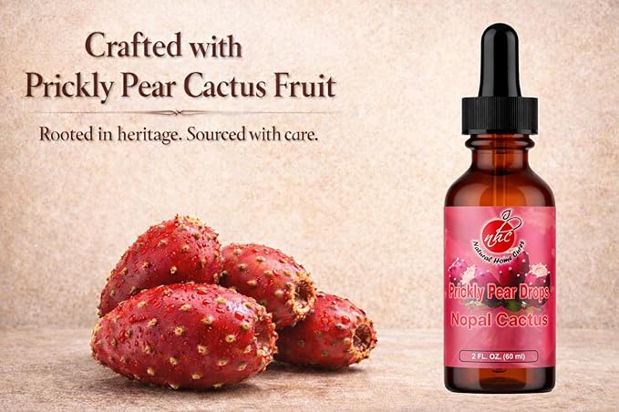 Prickly Pear Drops Concentrated Nopal Cactus Fruit Liquid Supplement with Vitamin B12 Antioxidants Betalains Vitamins &amp Trace Minerals 2 Fl Oz (Pack of 1)