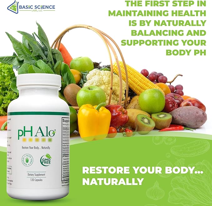 pHAlo pH Balance Supplement Pills - Magnesium Bicarbonates Capsules for Alkaline Balance - Natural Treatment for Focus pH Balance Gut Health Performance and Recovery