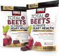 Bundle of Force Factor Total Beets Ultimate Heart Health Blood Pressure Support Chews with CoQ10 Beet Root Powder Grape Seed Extract Blood Pressure Supplement for Circulation &amp Blood Flow 120