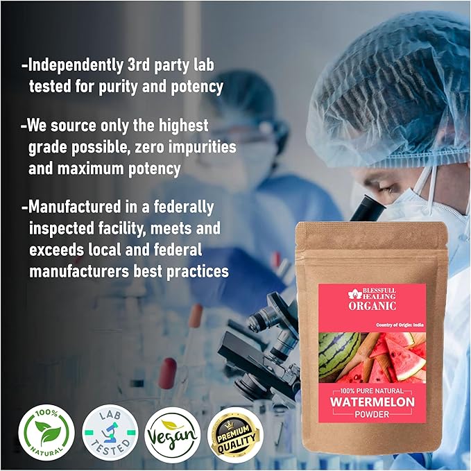 Organic Watermelon Powder 100% Pure Natural 300 Gram / 10.58 oz