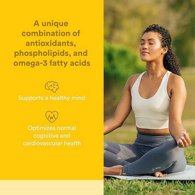 Natural Factors Higher Thoughts - Supports Cognitive &amp Cardiovascular Health* - Fish Oil Fatty Acids EPA DHA &amp More - 90 Softgels