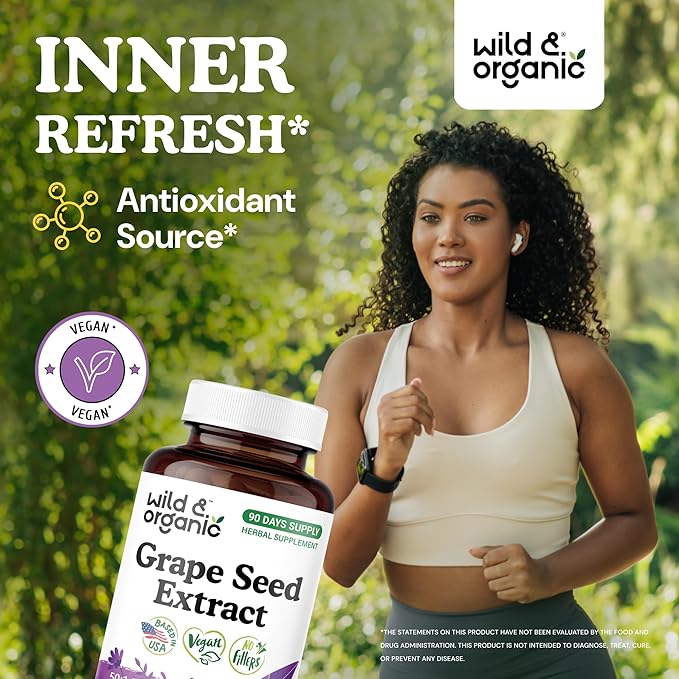 Wild &amp Organic Grape Seed Extract 90 Capsules &amp Beet Root 90 Capsules
