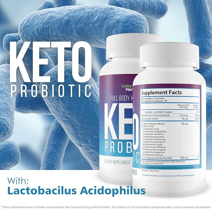 Keto Probiotic - 40 Billion Cfu - Promote Digestive Health Immune Health &amp Gut Health - Keto Friendly Probiotic - Full Body Keto Cleanse Aid - Reduced Bloating - Keto Probiotics for Men &amp Wo