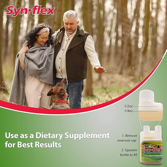 Synflex Liquid Glucosamine Original Formula - Chondroitin Vitamins Minerals - Drink Supplement for Men &amp Women Helps Support Joint &amp Cartilage Health - Berry Flavor 32 Day Supply
