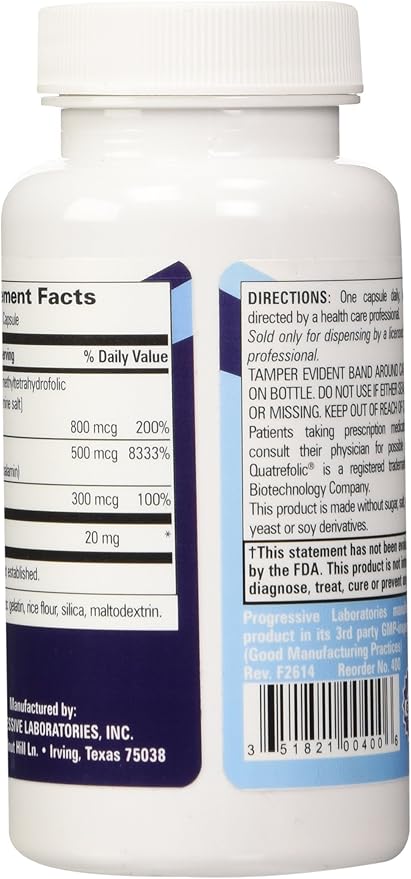 Progressive Labs B-12 Intrinsic Factor Supplement 60 Count