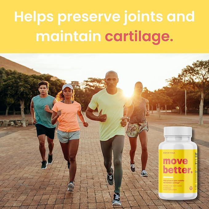 Move Better - Natural Joint Supplements For Women and Men | Supports Mobility Cartilage Repair and Joint Health | Fast Acting MSM Chondroitin &amp Glucosamine Joint and Knee Supplements | 90 Capsul
