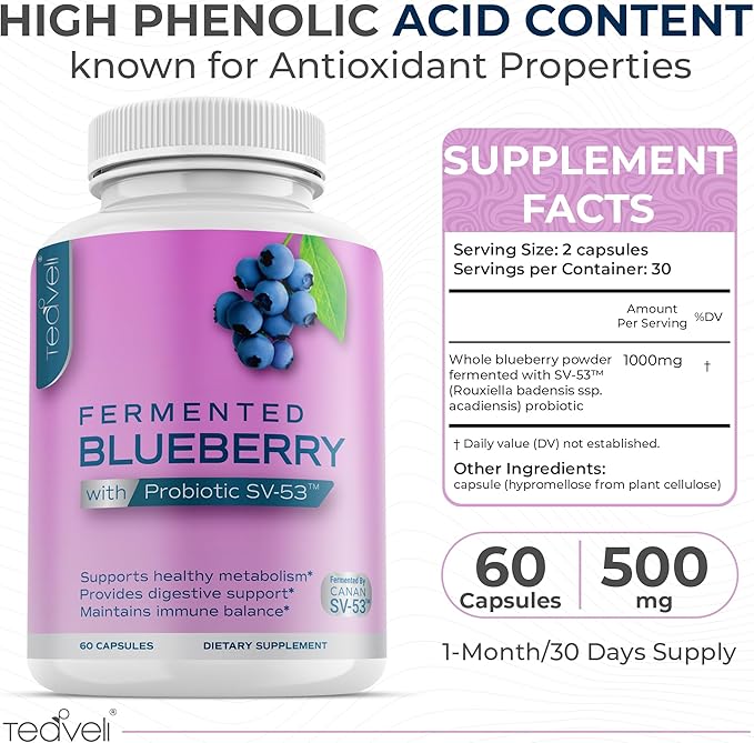 Teaveli Citicoline &amp Blueberry Capsules
