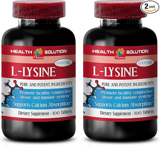 L-lysine 1000 mg Tablets - L-LYSINE 1000MG - Promote Healthy Skin - l-lysine Tablets - l-lysine 1000mg Tablets - l-lysine Supplement - l-lysine Ointment - lysine 1000mg Tablets 2 Bottles 200 Tabs