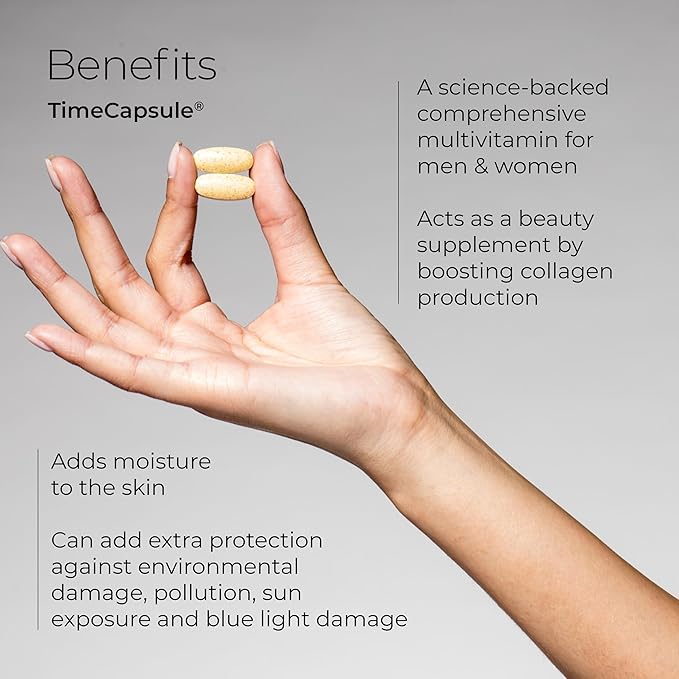 Hush &amp Hush Beauty Multivitamin for Women – Marine Collagen Hyaluronic Acid Vitamin C &amp B12 for Skin Glow &amp Energy – Clinically Proven Anti-Aging Supplement with Zinc &amp Antioxidants